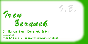 iren beranek business card
